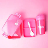 Lunch Box With Water Bottle High Quality Plastic BPA Free Food Container Set For Kids, Multiple Section Lunch Box With Spoon